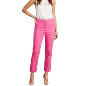 Ralph Lauren Golf Pink Cotton Blend Cropped Ankle Pants